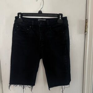 Free People Black Denim Shorts